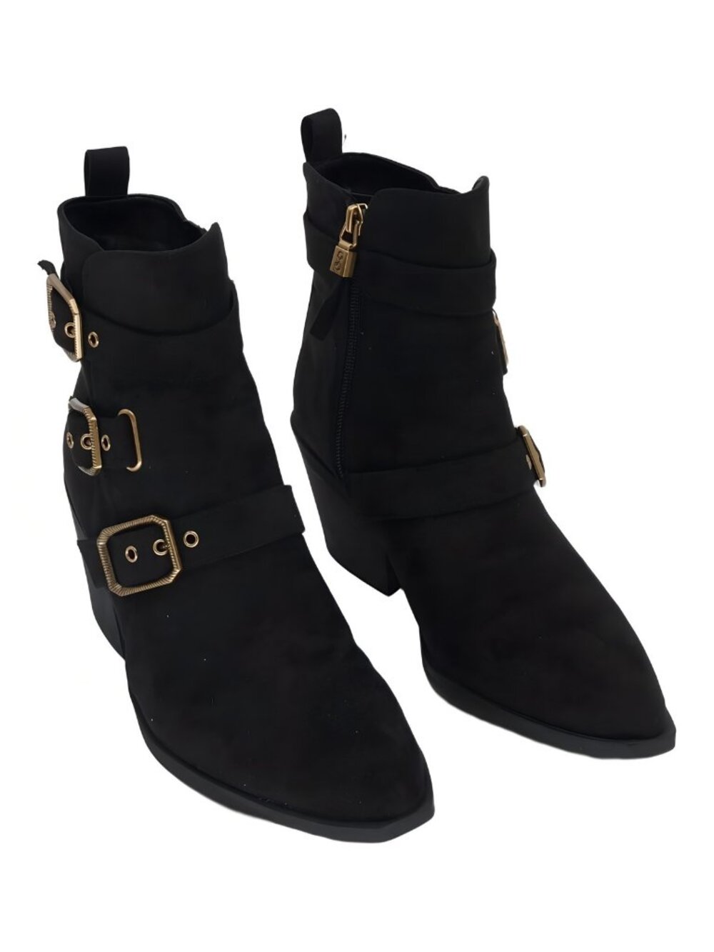Sam and Libby Finnley Women's Western Buckle Ankle Boots 8M